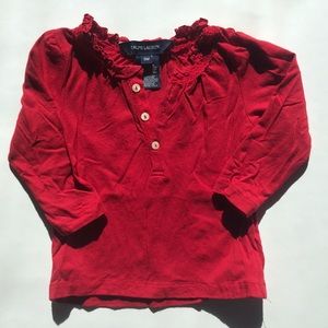 Ralph Lauren baby 9M red top